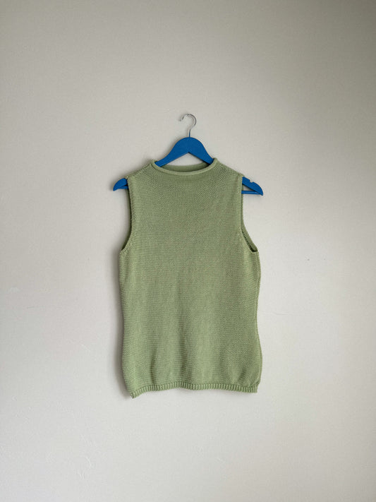 Vintage High Neck Knit Tank