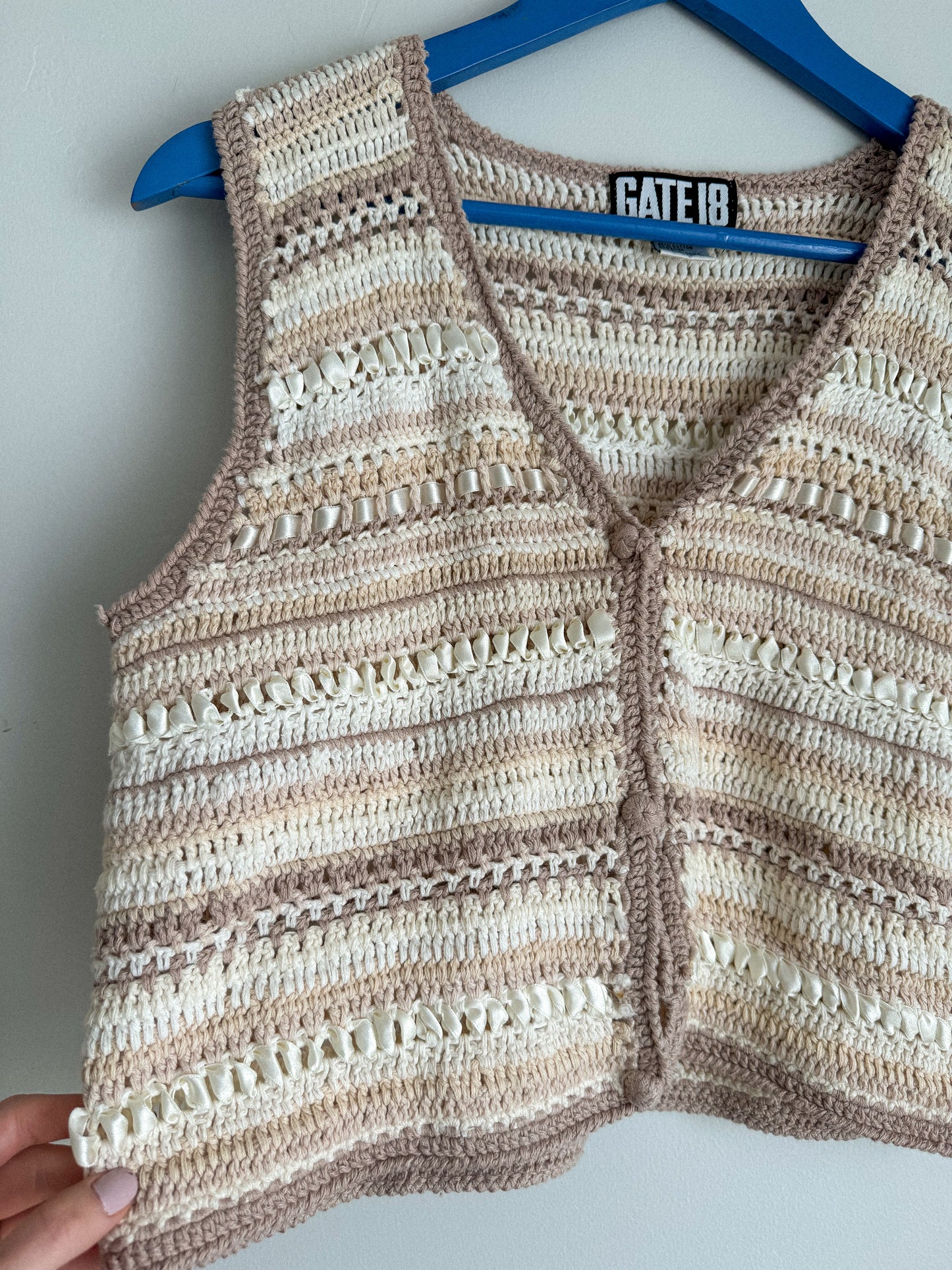 Vintage Woven Ribbon Vest