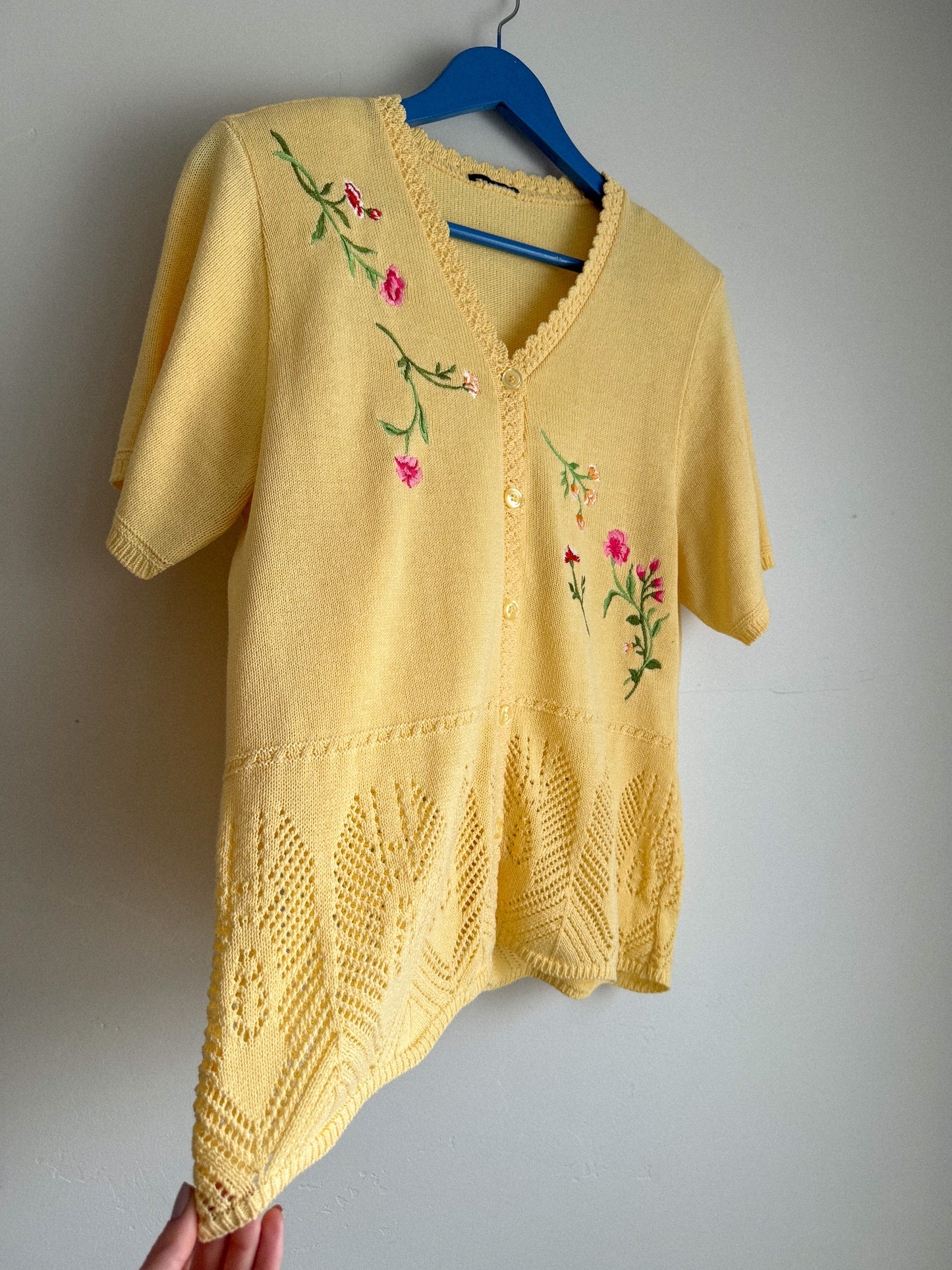 Vintage Floral Embroidered Cardigan