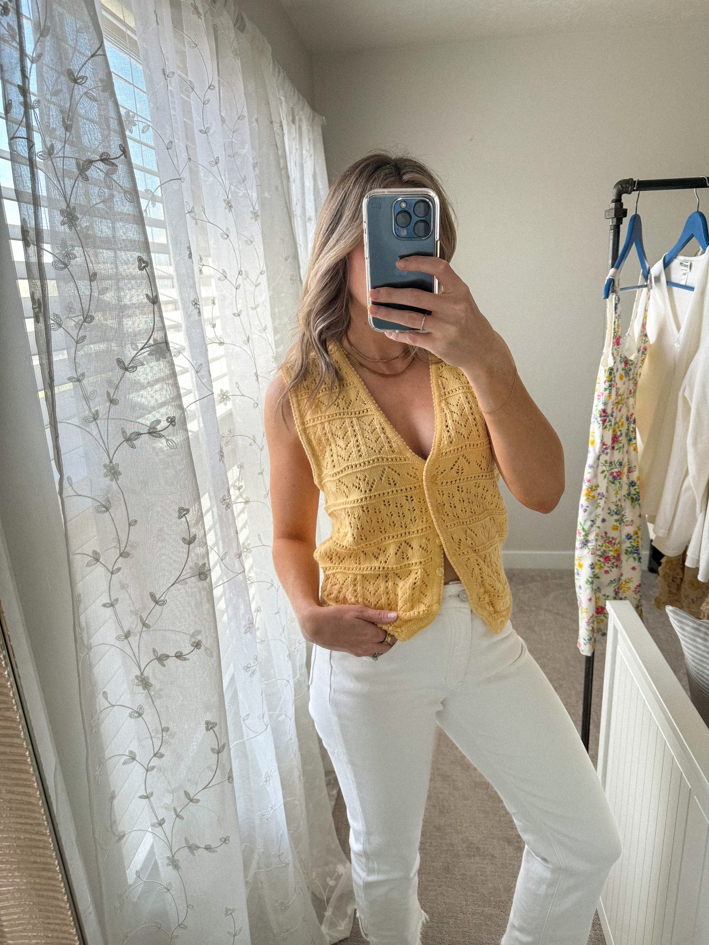 Vintage Yellow Knit Vest