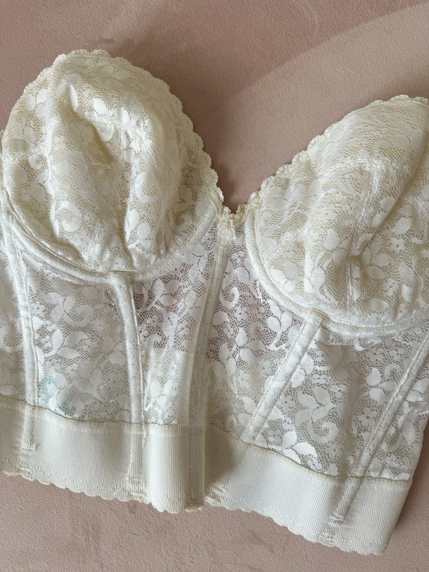 Vintage White Lace Bustier