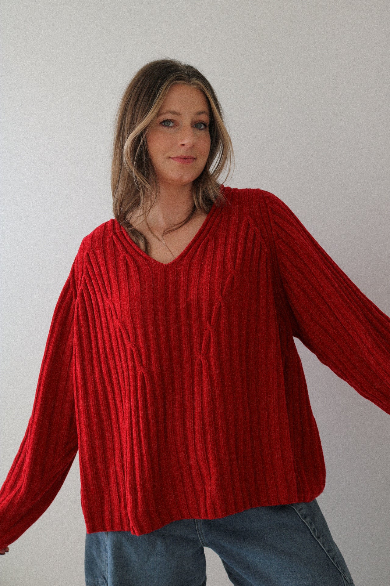 Vintage Red Knit Sweater