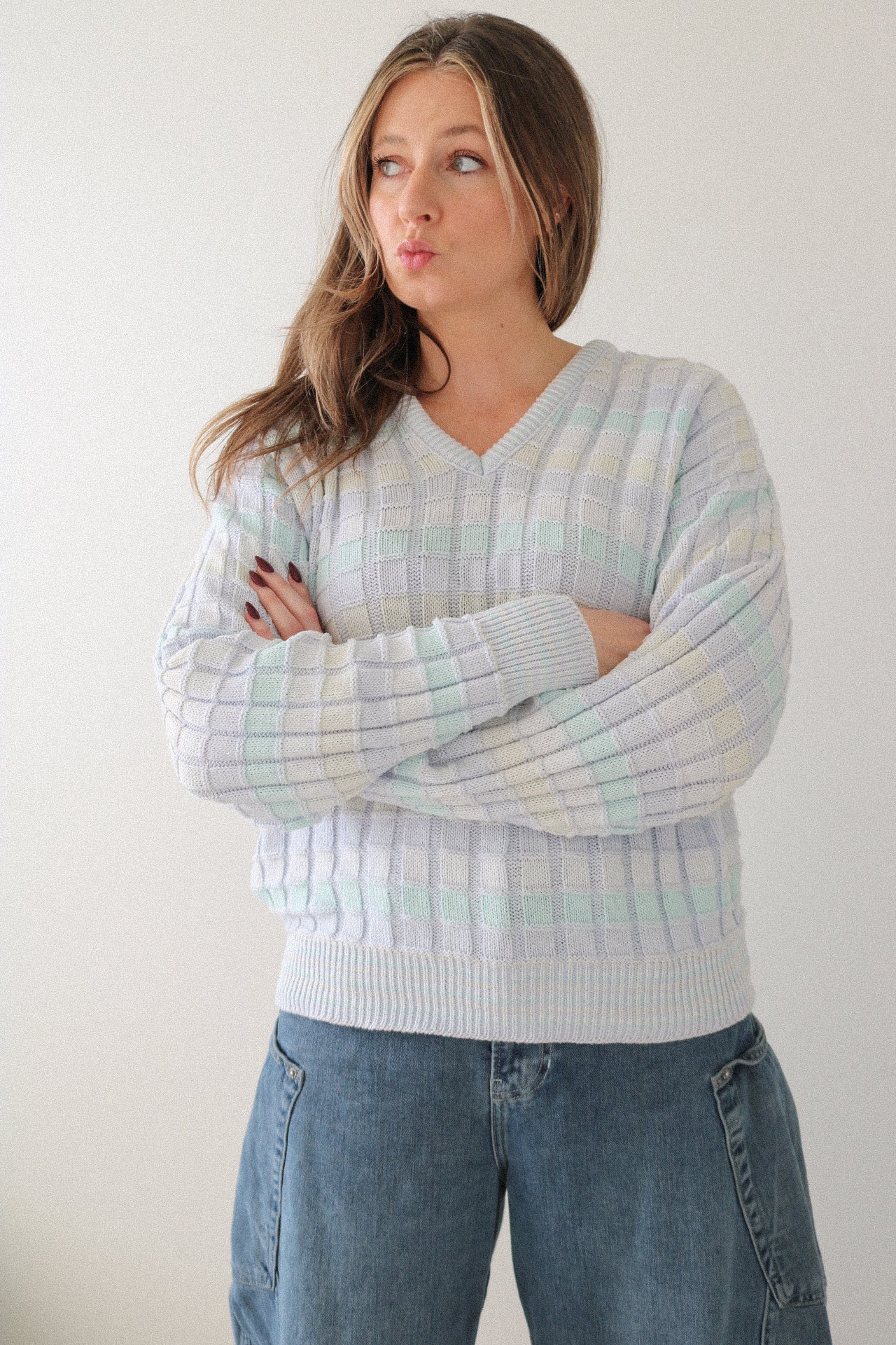 Vintage Baby Blues Knit Sweater