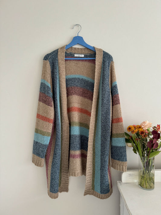 Shimmer Striped Cardigan