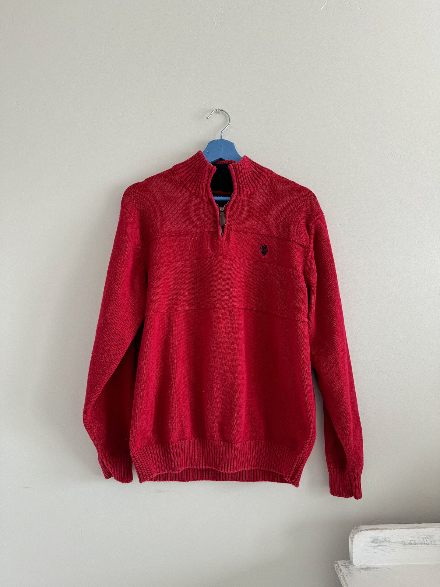 Red Half Zip Sweater