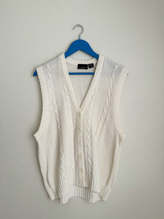 Vintage Cable Knit Sweater Vest