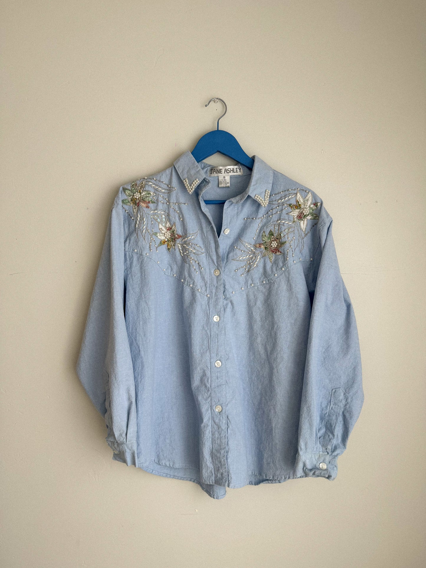 Vintage Bejeweled Button Up