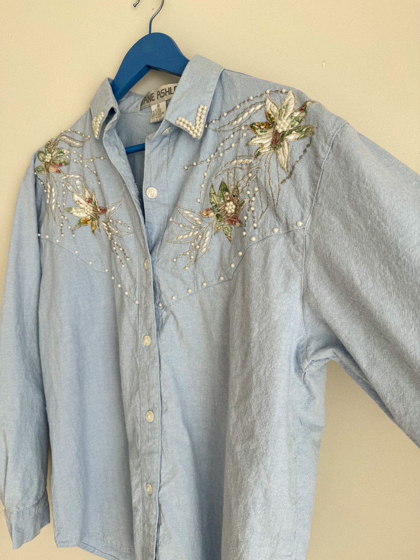 Vintage Bejeweled Button Up